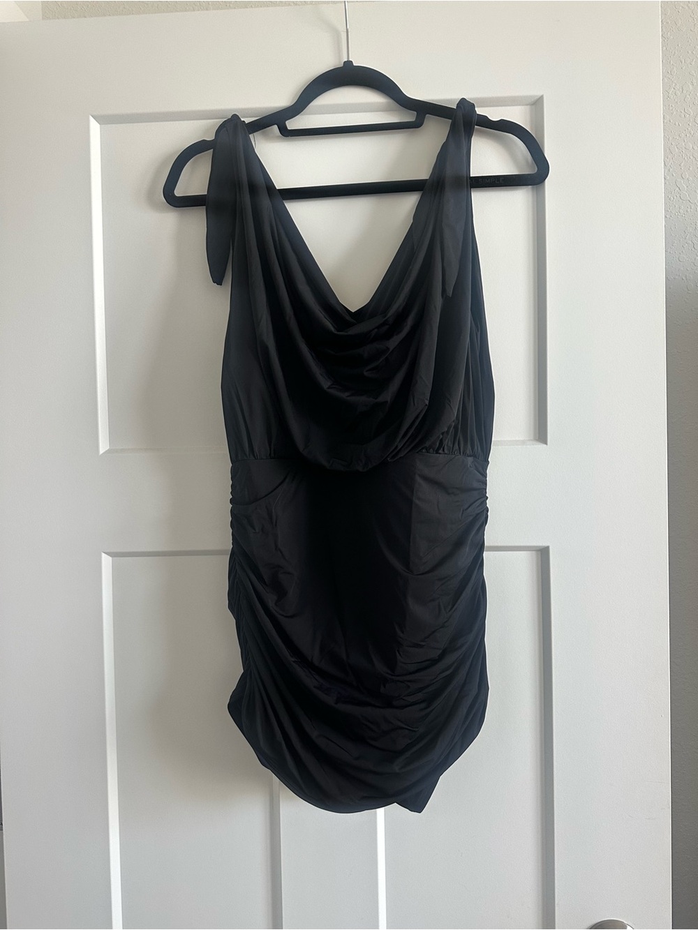 Victoria's Secret Black Draped One Piece Swimsuit